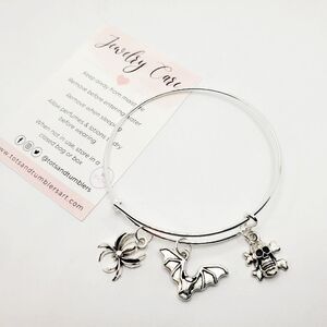Spooky Halloween Bangle Adjustable Bracelet